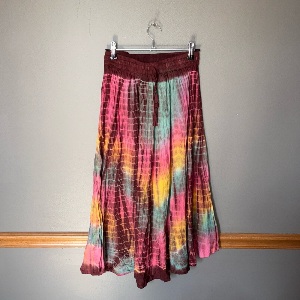 Vibrant Tie-Dye Maxi Skirt